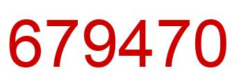 Number 679470 red image