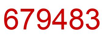 Número 679483 imagen rojo