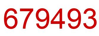 Número 679493 imagen rojo