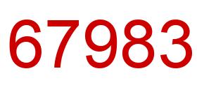 Número 67983 imagen rojo