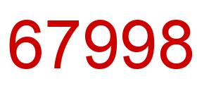 Número 67998 imagen rojo