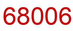 Número 68006 imagen rojo