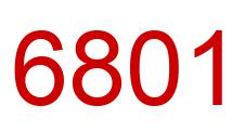 Number 6801 red image