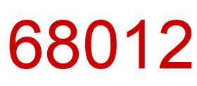 Número 68012 imagen rojo