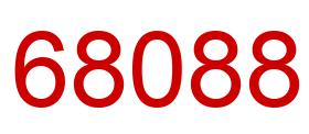 Number 68088 red image