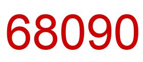 Number 68090 red image