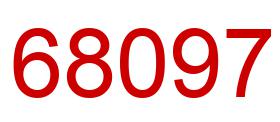 Number 68097 red image