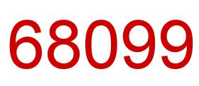 Number 68099 red image