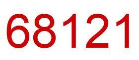 Number 68121 red image