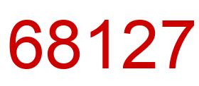 Number 68127 red image