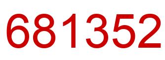 Número 681352 imagen rojo