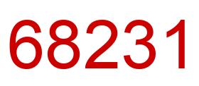 Number 68231 red image