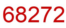 Number 68272 red image