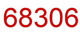 Número 68306 imagen rojo