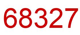 Número 68327 imagen rojo