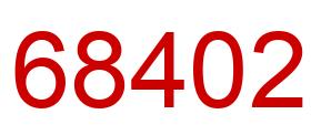 Número 68402 imagen rojo