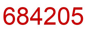 Number 684205 red image