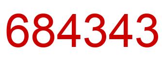 Number 684343 red image