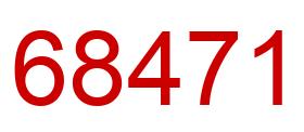 Number 68471 red image