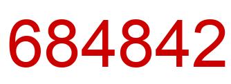 Number 684842 red image