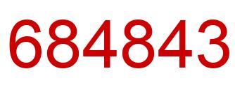 Number 684843 red image