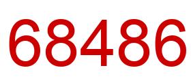 Número 68486 imagen rojo