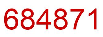 Number 684871 red image