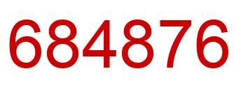 Number 684876 red image