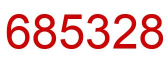 Number 685328 red image