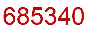 Number 685340 red image