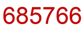 Number 685766 red image