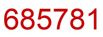 Number 685781 red image