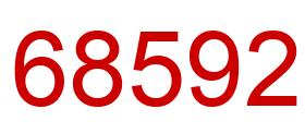 Number 68592 red image