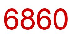 Number 6860 red image