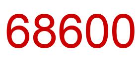Number 68600 red image