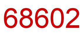 Number 68602 red image