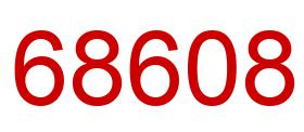 Number 68608 red image