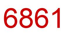 Número 6861 imagen rojo