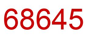 Number 68645 red image
