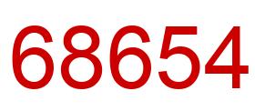 Number 68654 red image