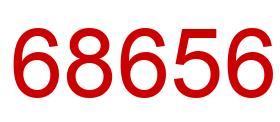 Number 68656 red image