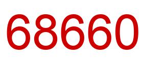 Number 68660 red image