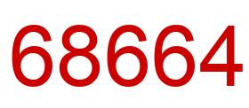 Number 68664 red image