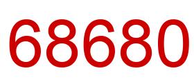 Número 68680 imagen rojo