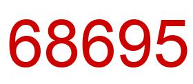 Number 68695 red image
