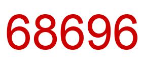 Number 68696 red image