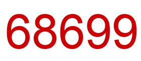 Number 68699 red image