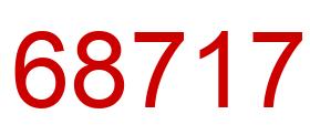 Number 68717 red image
