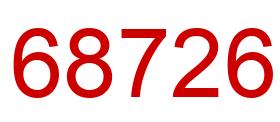 Number 68726 red image