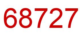 Number 68727 red image